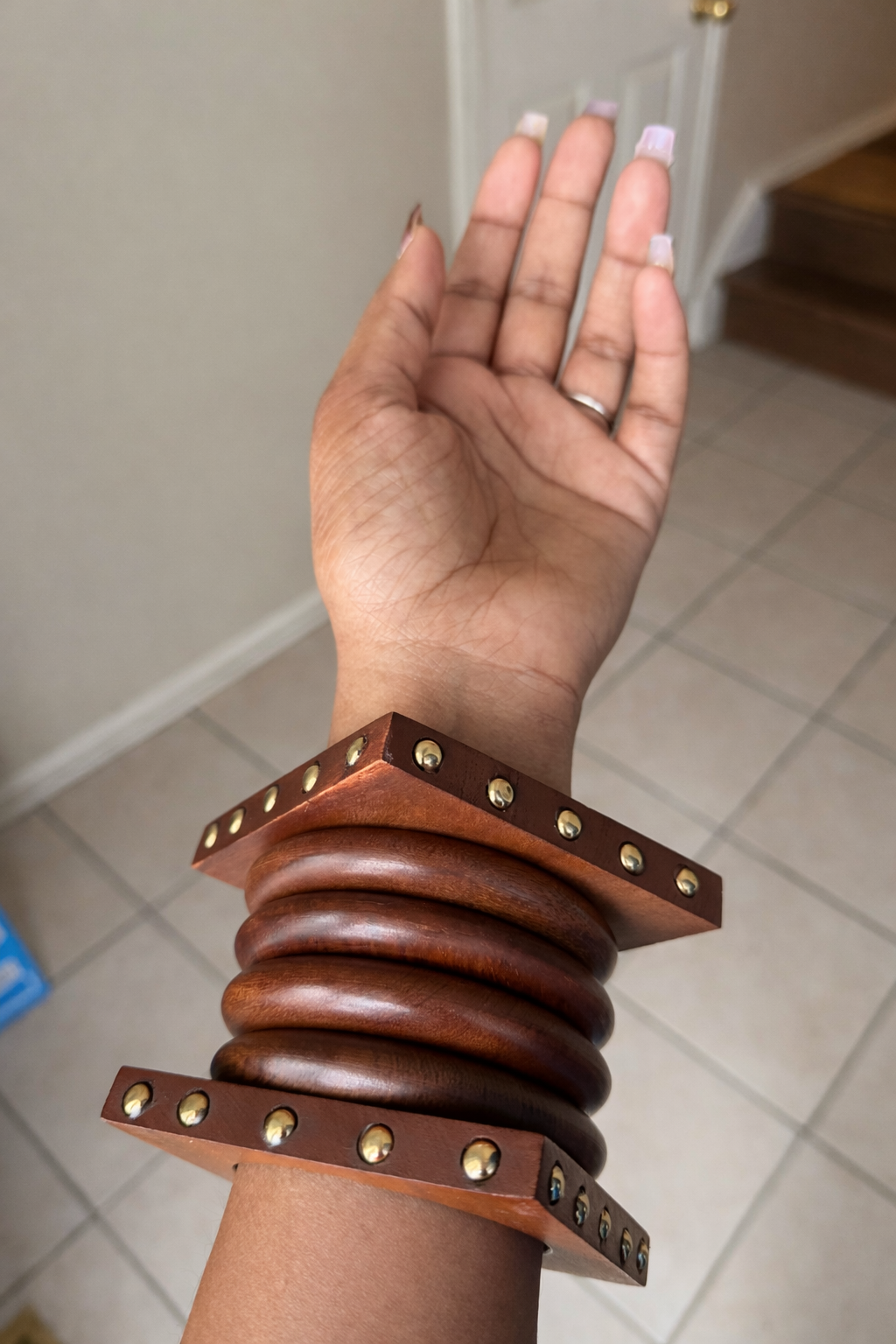 Rustic Wooden Bangle Stack