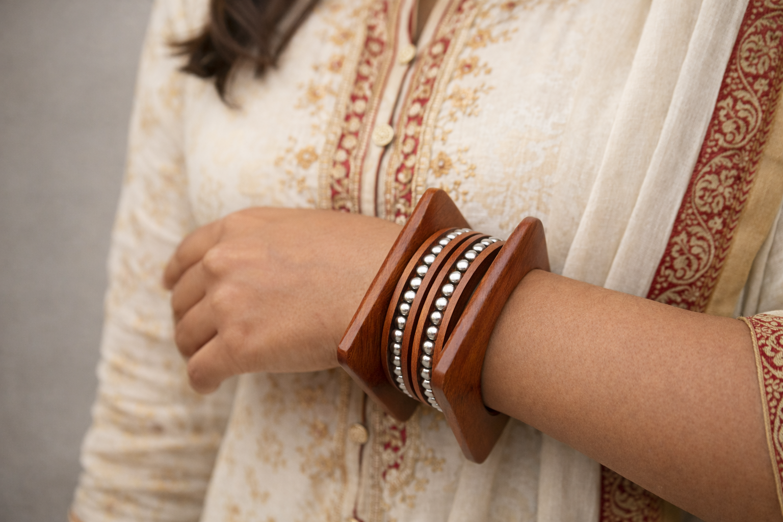 Viraah Handcrafted Wooden Bangles