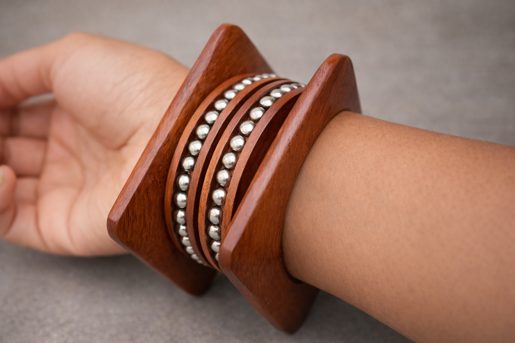 Viraah Handcrafted Wooden Bangles