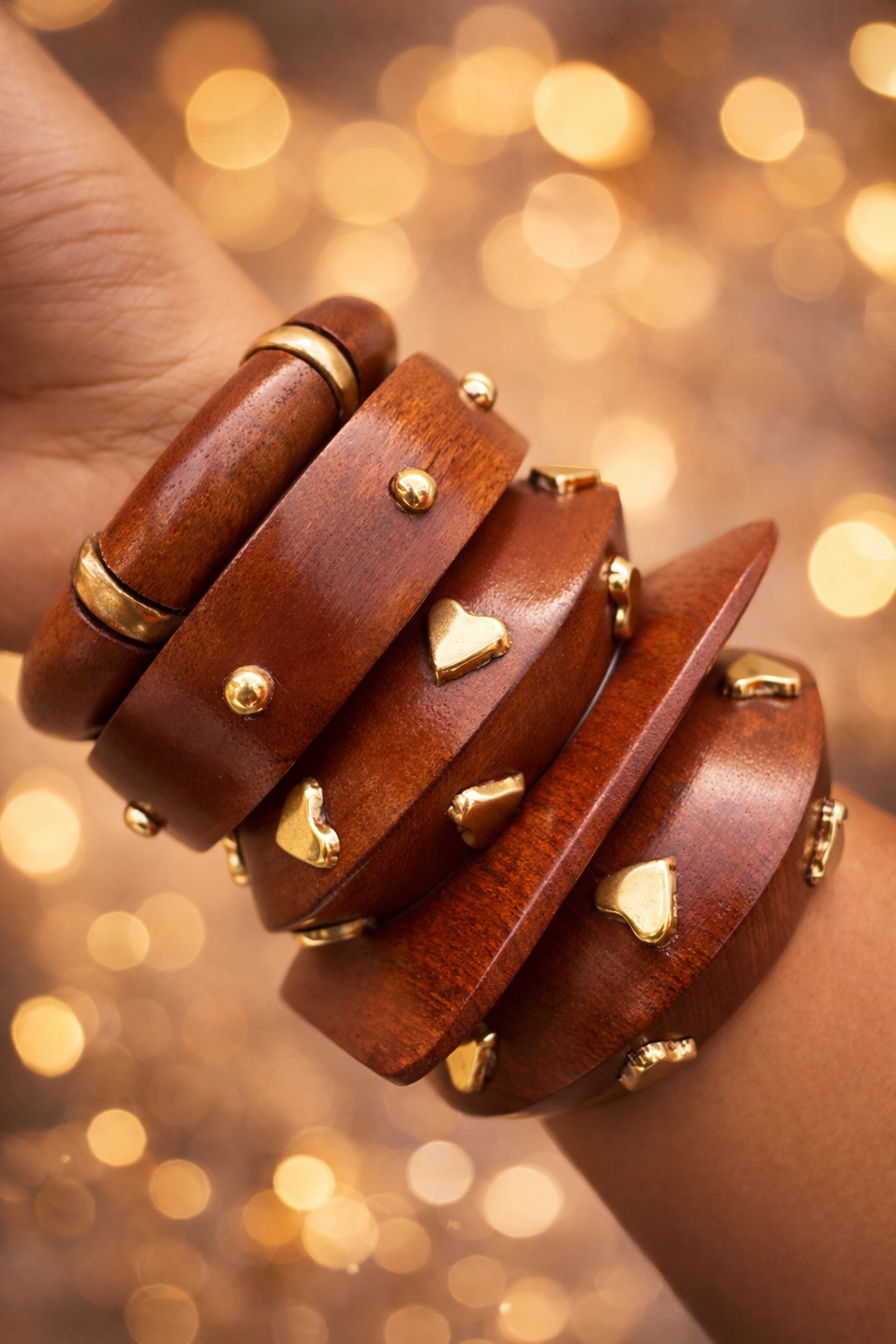 Heartwood Stack Bangles-Set of 5