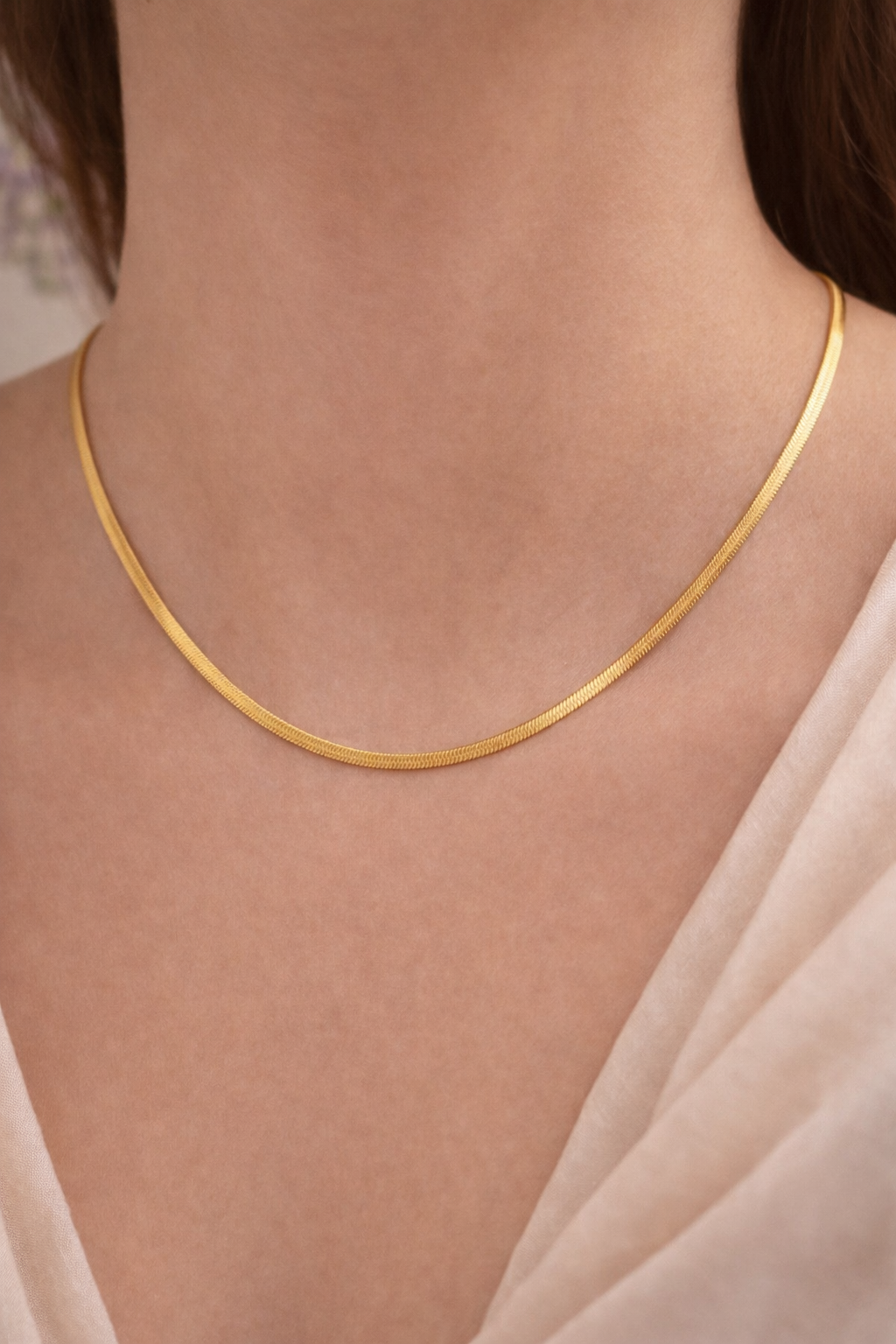 Timeless Gold Flat Luxe Necklace