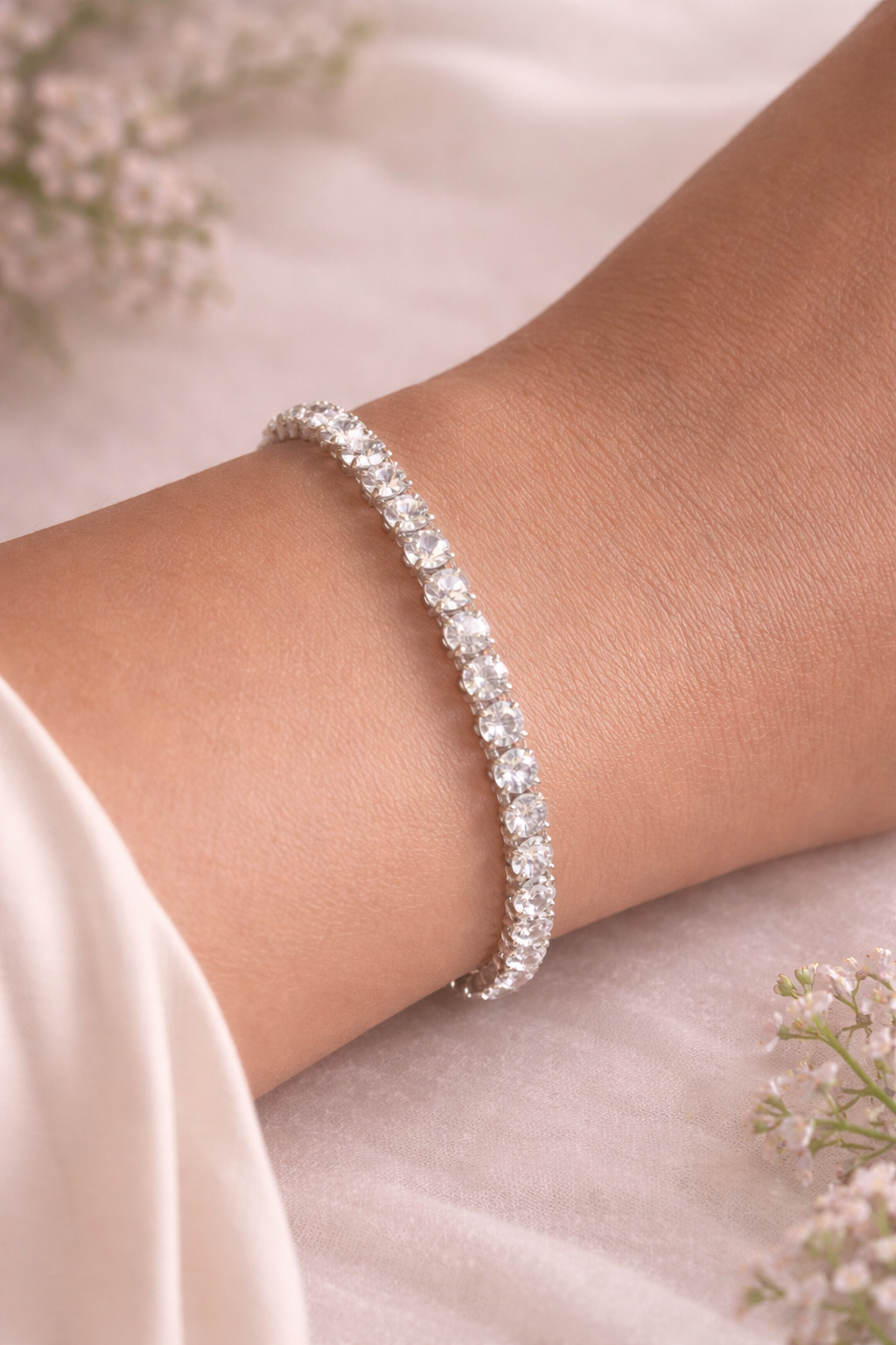 Crystal Glow Tennis Bracelet
