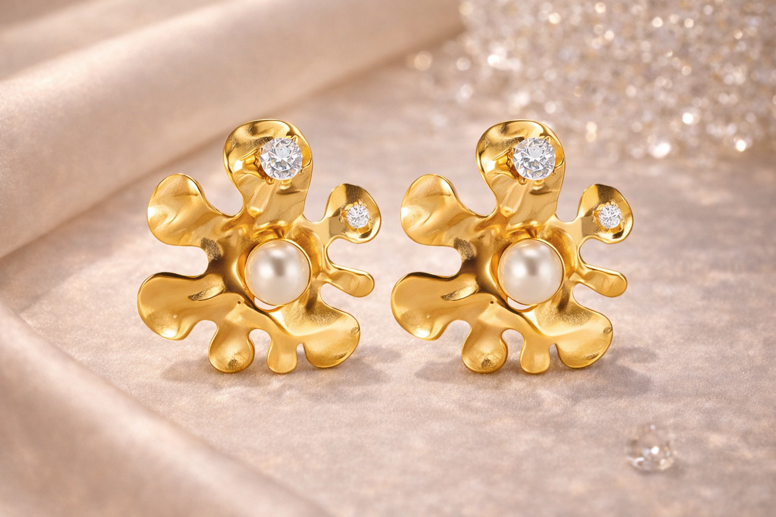 Pearl Aura Bloom Earring