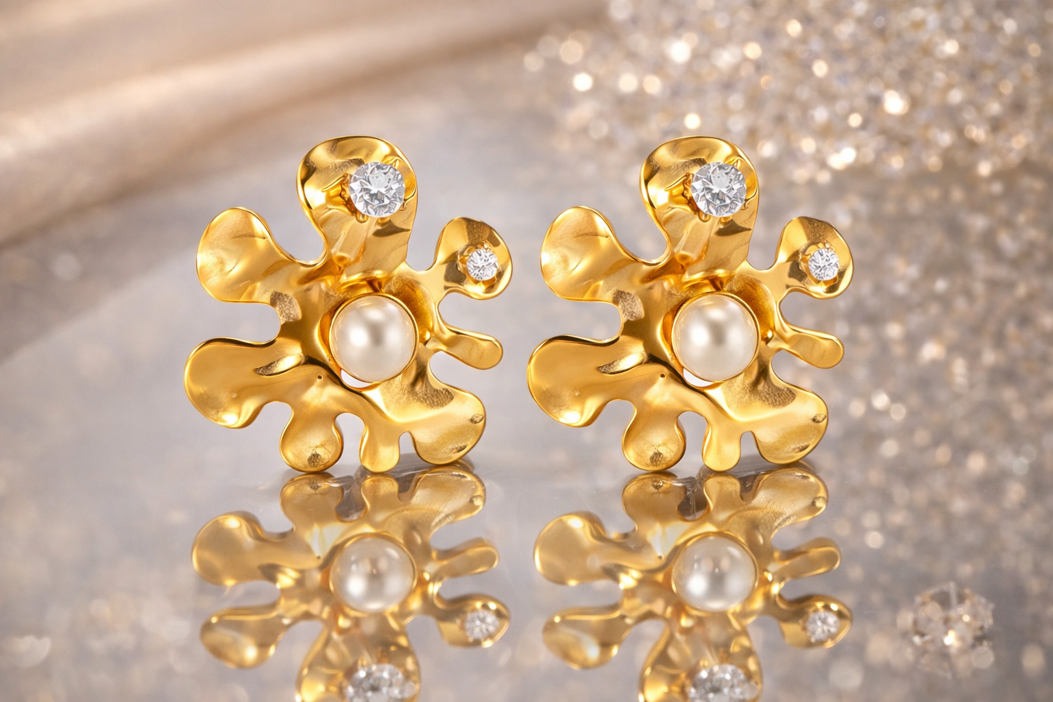 Pearl Aura Bloom Earring