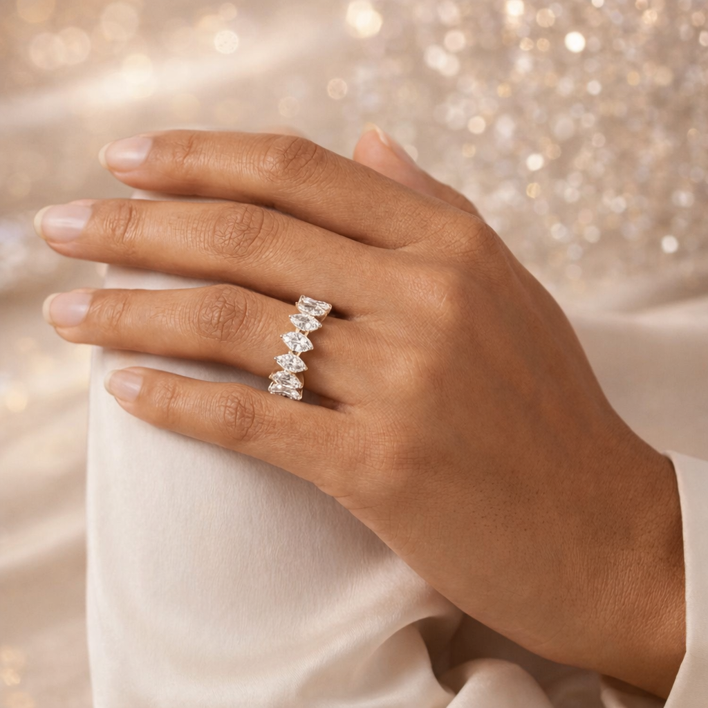 Marquise Glow Adjustable Ring