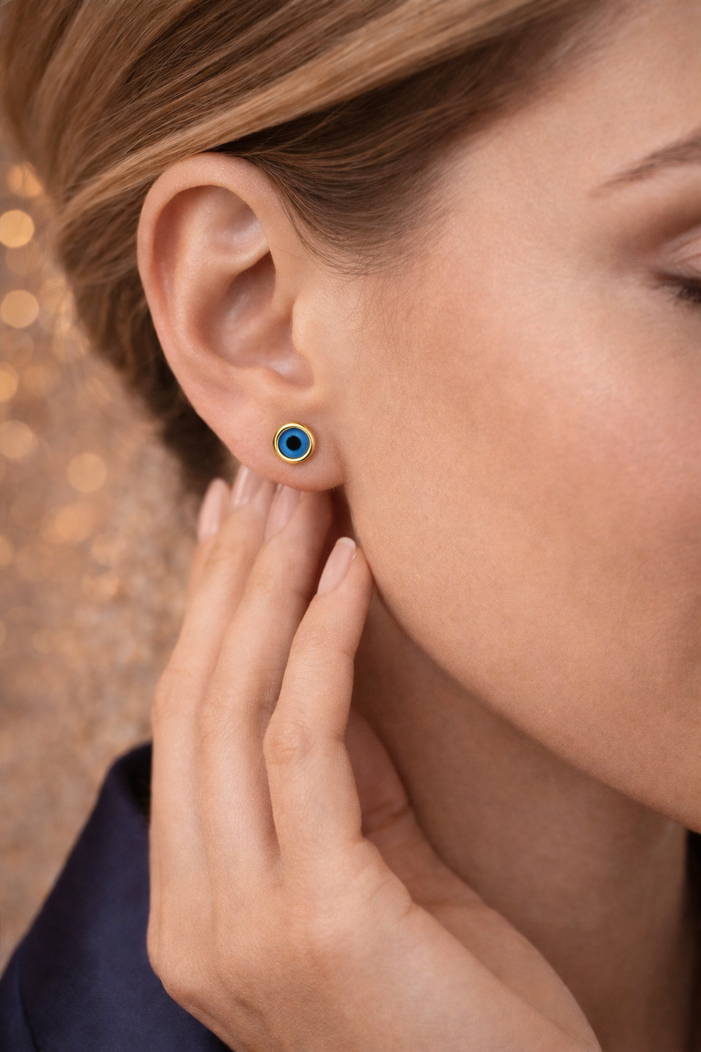 Azure Guardian Evil Eye Studs