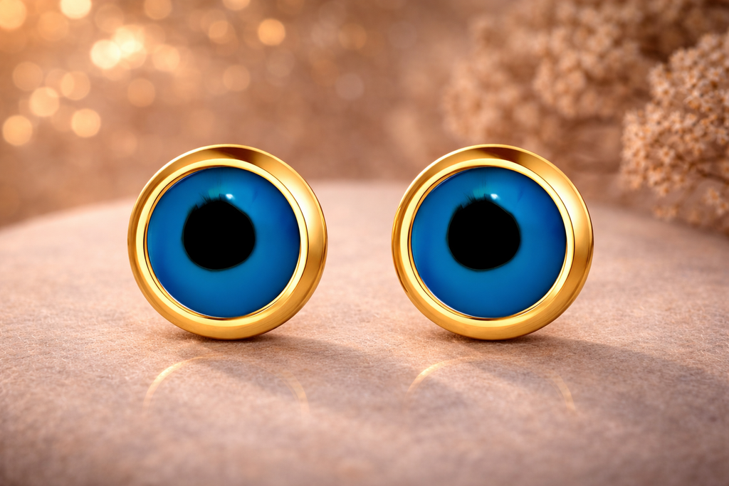 Azure Guardian Evil Eye Studs