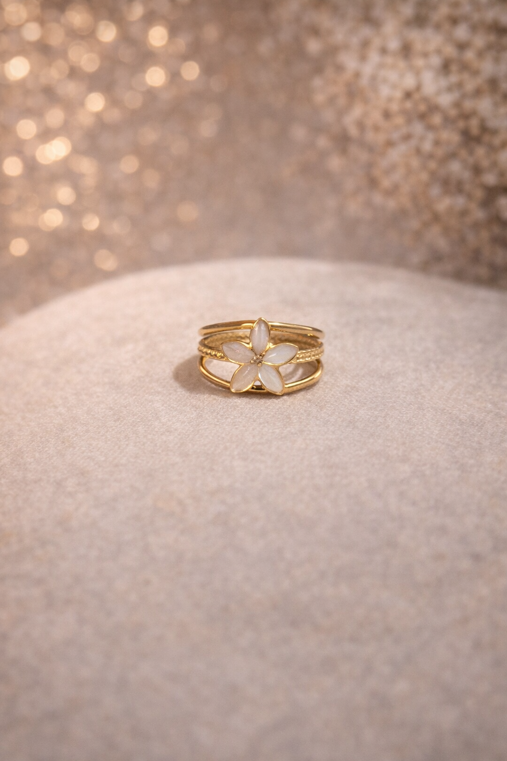 Ivory Bloom Adjustable Ring