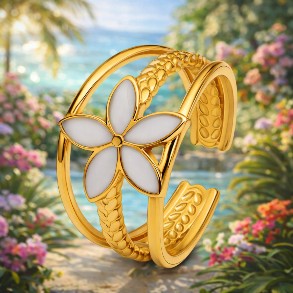 Ivory Bloom Adjustable Ring