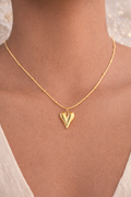 Golden Heart Whisper Necklace