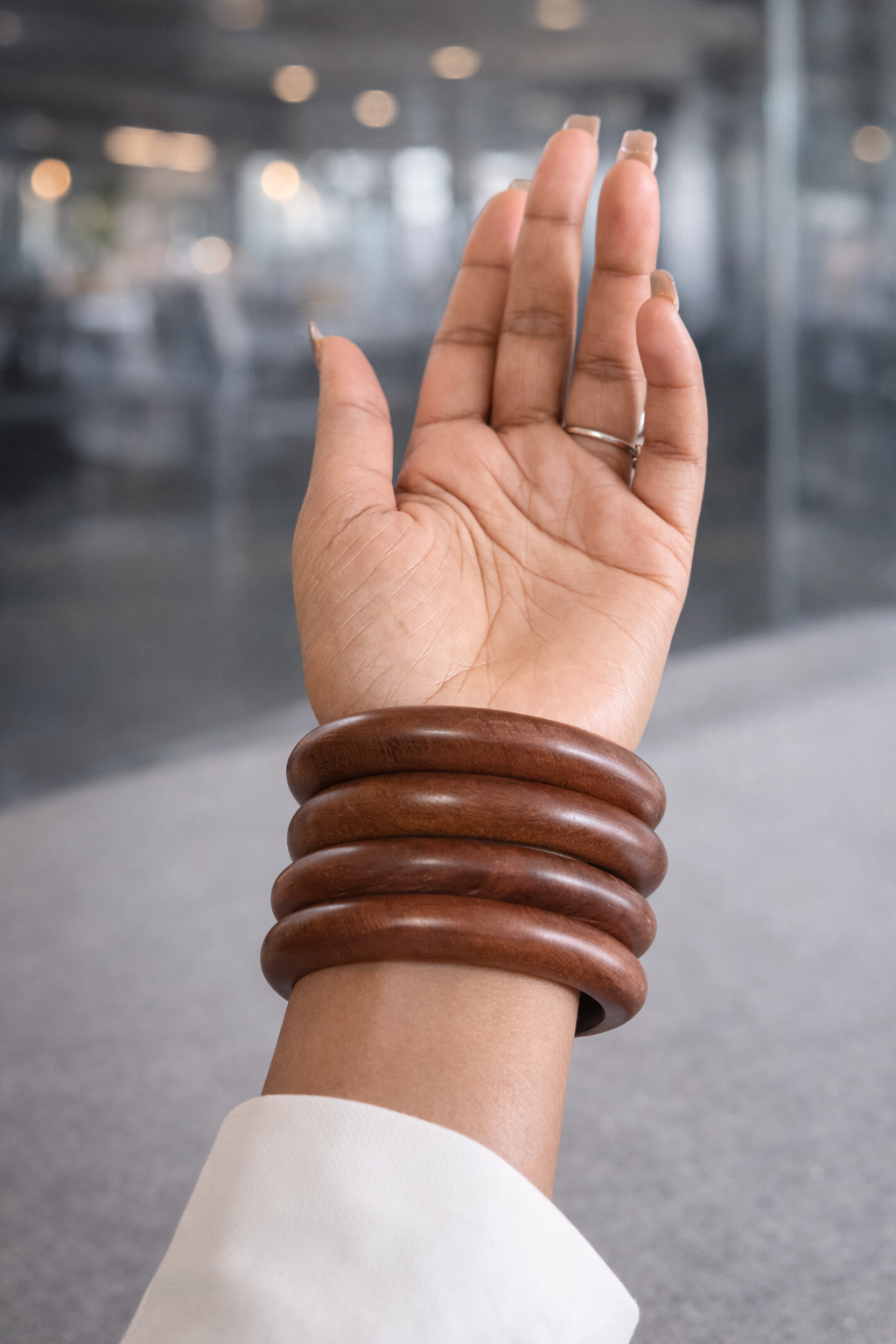 Rustic Wooden Bangle Stack