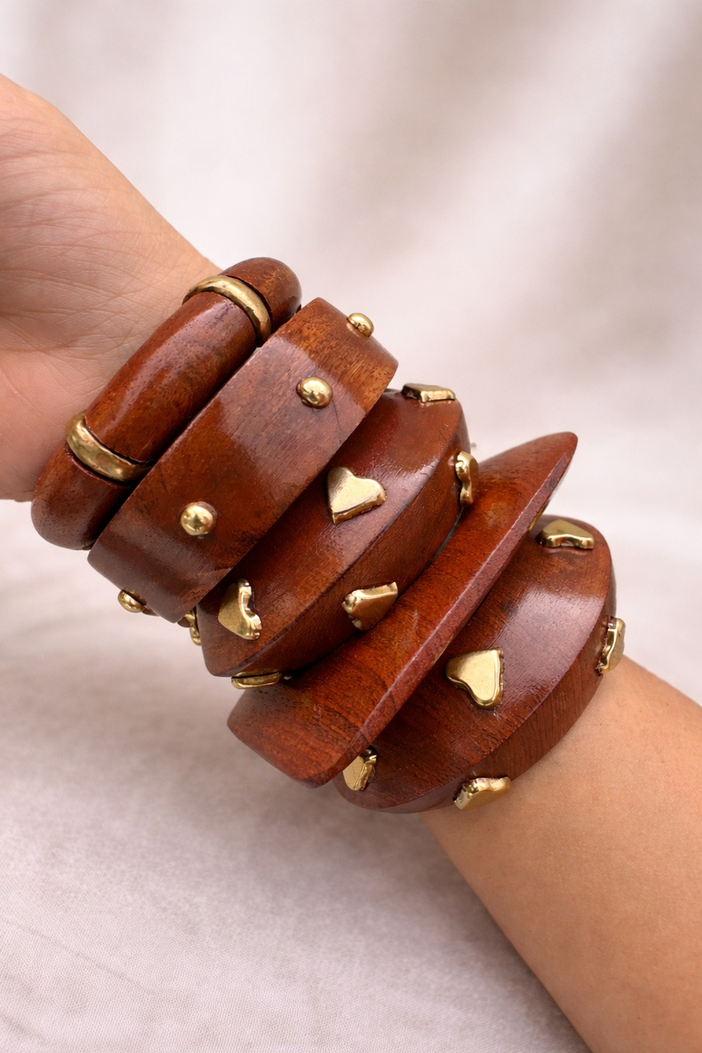 Heartwood Stack Bangles-Set of 5