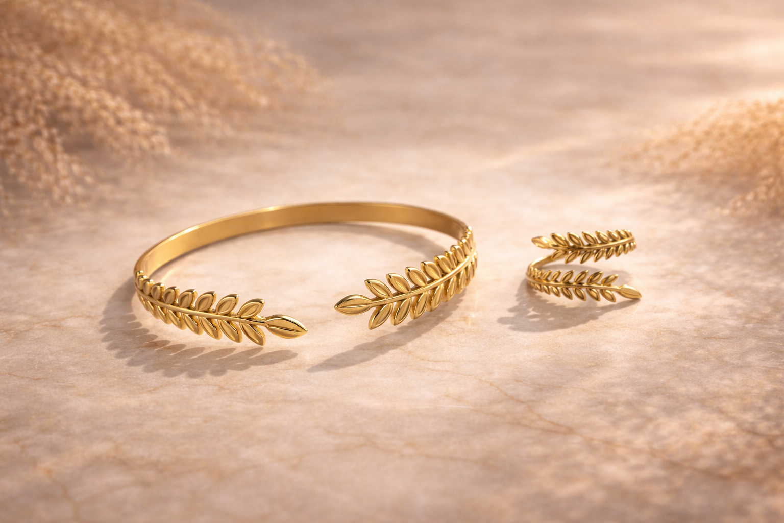 Golden Fern Embrace Set